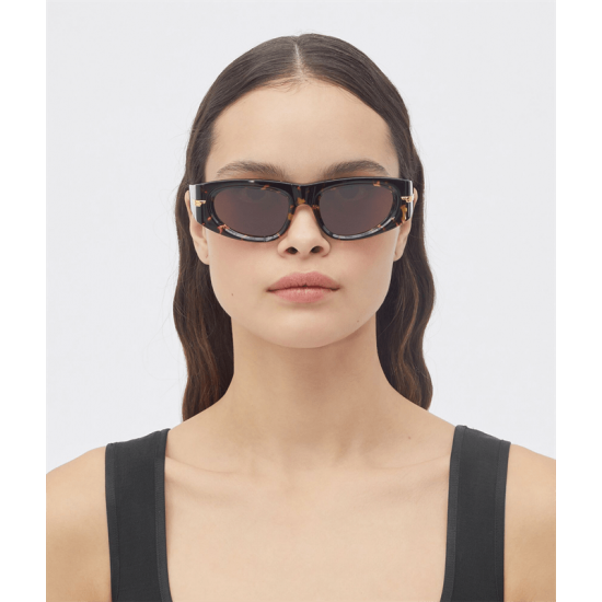 Bottega Veneta BV1144S Classic Acetate Oval Sunglasses