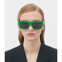 Bottega Veneta BV1178S Angle Acetate Square Sunglasses