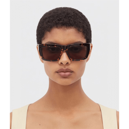 Bottega Veneta BV1178S Angle Acetate Square Sunglasses