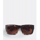 Bottega Veneta BV1178S Angle Acetate Square Sunglasses