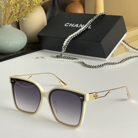 Chanel 2023 New Style Women's Square Sunglasses With Chain #S6879