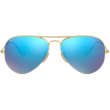 Matte Gold/Polarized Blue Mirror 