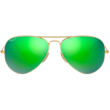 Matte Gold/Polarized Green Mirror 